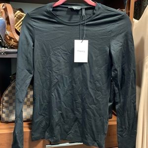 Theory long sleeve black shirt. NWT size petite